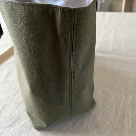 niceトート　コットン　馬布(厚手ポプリン)    カーキ　　　　　　　　　　　61-25404-43