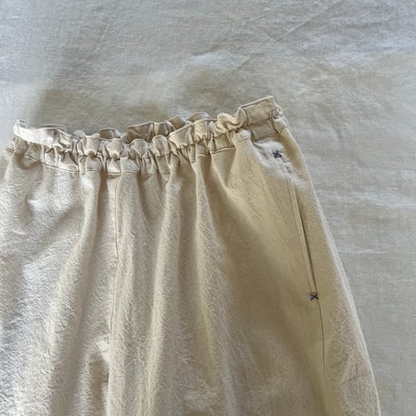 おうちパンツ　コットン　ワッシャーシーチング　キナリ　　　04-26201-03