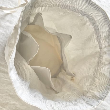 カルダモンBag   コットン　厚手ポプリンブルー　②色ブルー　キナリ　　　　61-22301