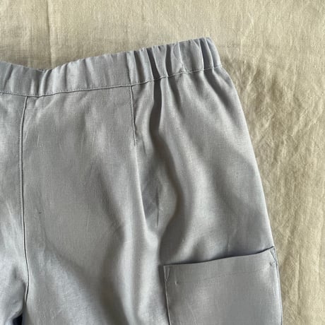 ナッツパンツ　コットンリネン　スラブキャンヴァス　サックスブルー　04-26302-59