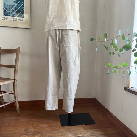 ナッツパンツ　コットンリネン　スラブキャンヴァス　ナチュラル04-26211-60