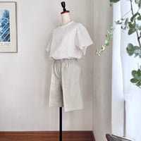 らんらんパンツ　コットン　ワッシャーシーチング　ライトグレー　　　　　04-24308-07