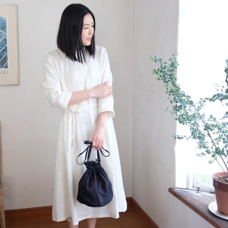 カルダモンBag  コットンリネン　キャンヴァス　デニム　ナチュラル／インディゴ　　61-22105-60/54