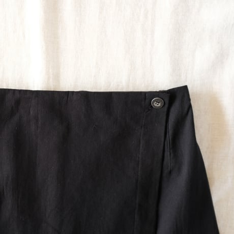 あおいスカート　コットン　甘撚りツイル　グレー　ブラック　　　　　　　02-24302-07