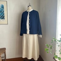 クレセントシャツ　コットン東炊ローン　ネイビーブルー　　　　　　01-26106-52
