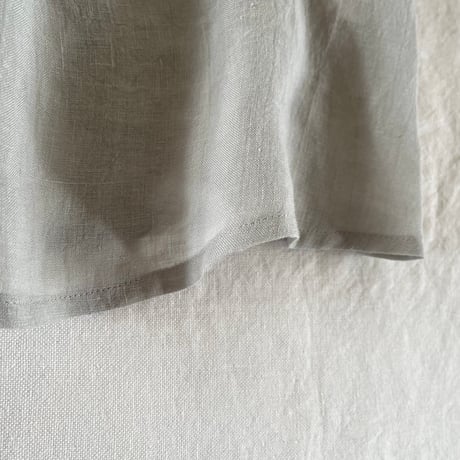 なでしこシャツ リネン　解撚ワッシャー　ライトグレー　01-26210-07
