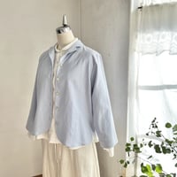サブレジャケット　コットンリネンキャンヴァス　ブルーグレー　　　　　　10-25101-5204
