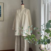 なでしこシャツ　コットン　スラブダブルガーゼ　キナリ　　01-26209-03