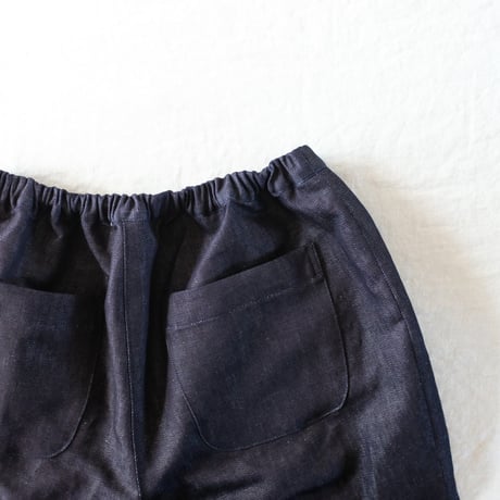 ナッツパンツ　コットンリネン  ライトデニム　インディゴ　　　　　　　　04－25402-56