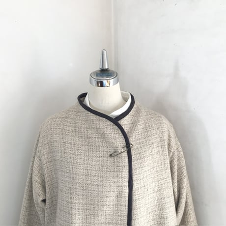 カモメジャケット　ウール　ブランケットツイード　ベージュ　　　　　　　10-23506-10
