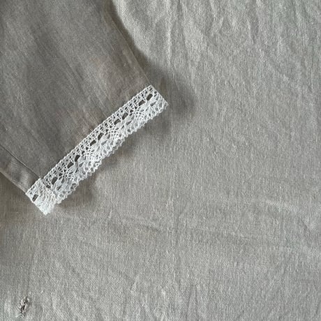 エンブロイダリージレ　リネンローン花刺繍　ナチュラル　　10-26201-6095