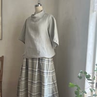 ストローシャツ　リネン解撚ワッシャーガーゼ　ペパーミント　01-26214-50