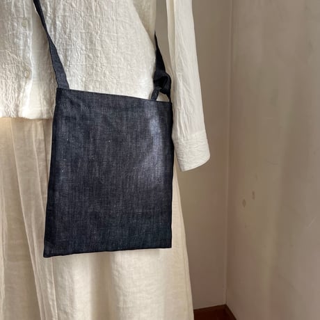 ソルティbag  コットンリネン　デニム　　インディゴ　　　　　　　　　　　　　　61-25406-56