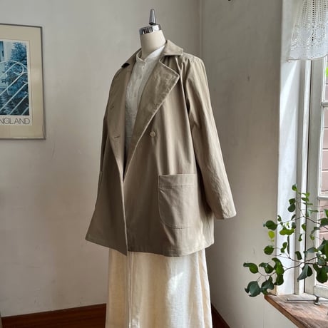 ココットコート　コットン　ヴィンテージ馬布(厚手ポプリン)　ベージュ　　　　　　　　10-25409-10