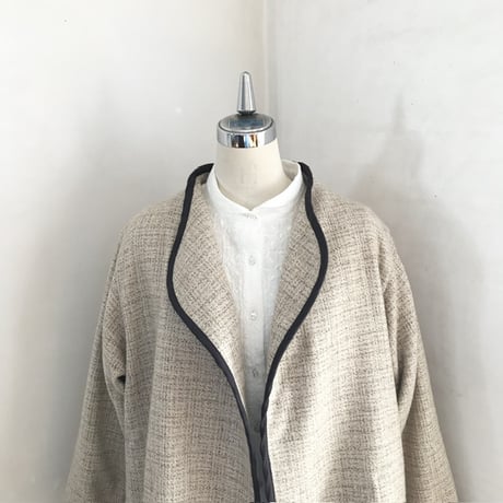 カモメジャケット　ウール　ブランケットツイード　ベージュ　　　　　　　10-23506-10