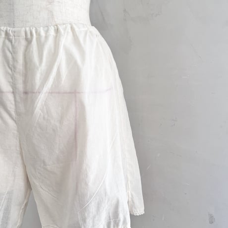 つぼみフレアパンツ　コットン　ローンオーガニック　キナリ　　　　　　　17-24303-03