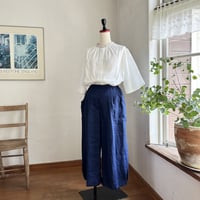 クラウドパンツ　リネンローンインディゴ染　インディゴブルー　　　　　　　04-25301-54