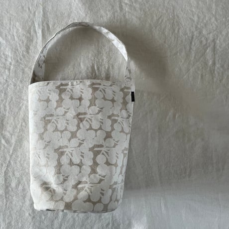 ストンプBag　コットンリネン　スラブキャンバス　ポポラスプリント　61-26203-6098