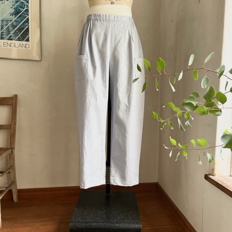 ナッツパンツ　コットンリネン　スラブキャンヴァス　サックスブルー　04-26302-59
