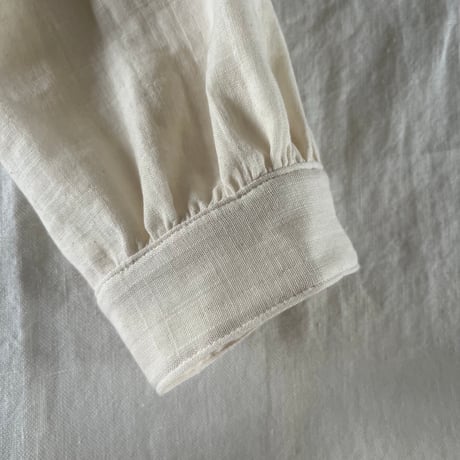 なでしこシャツ　コットン　スラブダブルガーゼ　キナリ　　01-26209-03