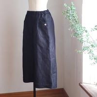ランチパンツ　コットンリネン　ライトデニム　インディゴ　　04-26101-56