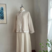 チコリジャケット　ウールmixガーゼ　アイボリー　10-25505-09