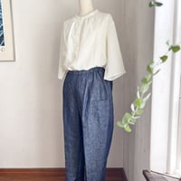 ナッツパンツ　リネン　デニム　　　　　　　　　　　　　　　04-26212-56
