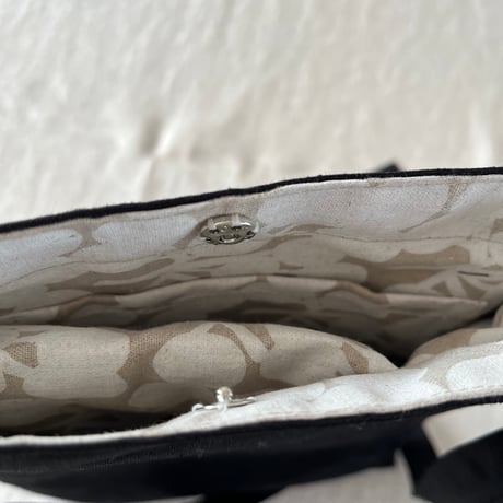 ソルティーbag　リネンコットン　キャンヴァス　　ブラック　　　　　　61-25406-06