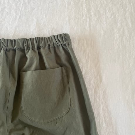 マロニエパンツ　コットン　ビンテージ馬布（厚手ポプリン）カーキ　04-26209-43