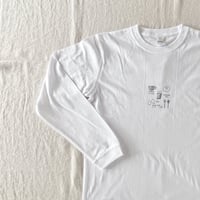 どうぶつTシャツ（長袖）コットン　テンジュク　ホワイト/ナチュラル/杢グレー　　　　　14-25505
