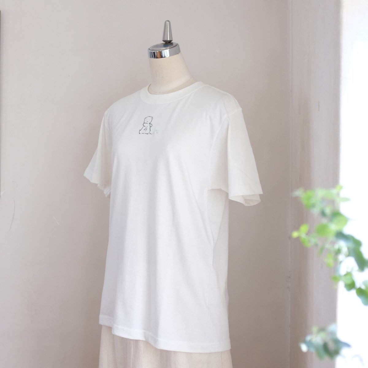 どうぶつTシャツ コットン バニラホワイト/ナチュラル/ブルー どうぶつTシャツ コットン バニラホワイト/ナチュラル/ブルー