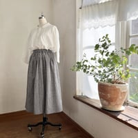 アネモネスカート　コットンリネン　ワッシャーギンガム　ブラックギンガム　02-26201-0680