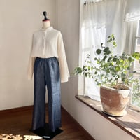 マロニエパンツ　リネンデニム　インディゴブルー　　　　　　　04-25111-56