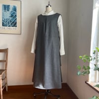 ジャスミンジャンスカ　S size (裏付) ウール　エターミン　チャコールグレー　　　05-25402-05