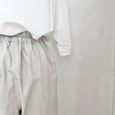 おうちパンツ　コットン　ワッシャーシーチング　ライトグレー　　　　04-25211-07