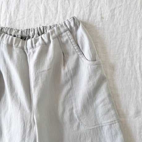 クラウドパンツ　コットン　甘撚ツイル　ライトグレー　　　　　　　　　　04-24302-07