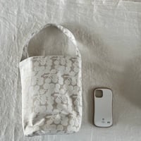 ストンプBag　コットンリネン　スラブキャンバス　ポポラスプリント　61-26203-6098