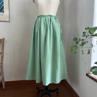 あすなろスカート　コットン東炊ローン　ライトグリーン　　　　　　　　82-26105-46