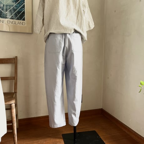 ナッツパンツ　コットンリネン　スラブキャンヴァス　サックスブルー　04-26302-59
