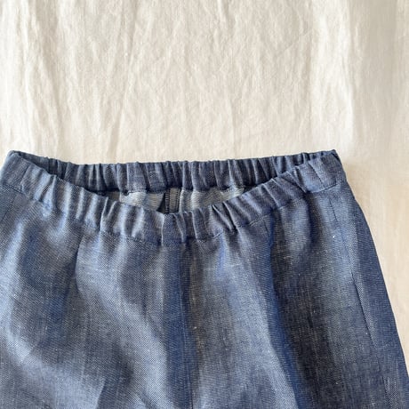 マロニエパンツ　リネンデニム　インディゴブルー　　　　　　　04-25111-56