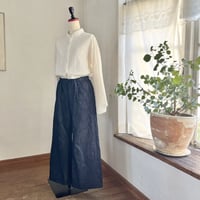 クリープパンツ　コットンリネンライトデニム　インディゴデニム　　　04-25106-56