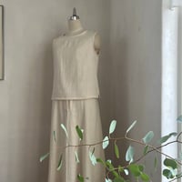 ペネロープトップ　コットンスラブWガーゼ　キナリ　01-26218-03