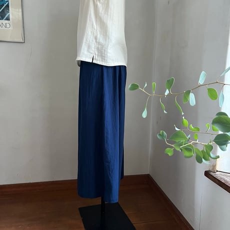 シードパンツ(ロング)　コットン　東炊き　ブロード　ブルー　　04-26306-52