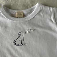 ベビーロンパース　80　コットンテンジュク　犬　オフホワイト　ナチュラル　サックスブルー　14-25302-0273/6073/5273