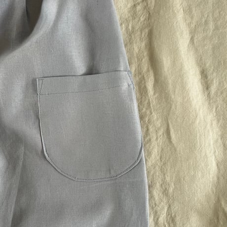 ナッツパンツ　コットンリネン　スラブキャンヴァス　サックスブルー　04-26302-59