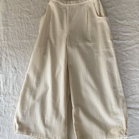 クラウドパンツ　コットン甘撚りツイル　オフホワイト　　　　　　　　　　　04-24302-03　　　　　04-23303-03