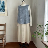 スコットベスト　コットンリネン　スラブヘリンボーン　ブルー　　09-26103-52