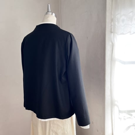 シャビィジャケット　ウォッシャブルウールサージ　ブラック　　　　　　10-25504-06