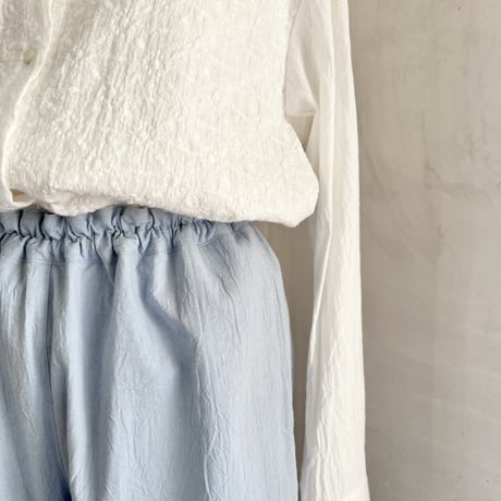 おうちパンツ　コットン　ワッシャーシーチング　ブルー　　　04-26201-51