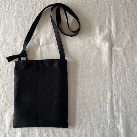 ソルティーbag　リネンコットン　キャンヴァス　　ブラック　　　　　　61-25406-06